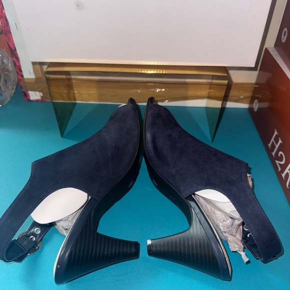 Alfani Navy Suede Jalenne Step 'N Flex Slingback Shooties- 8M - Picture 4 of 8